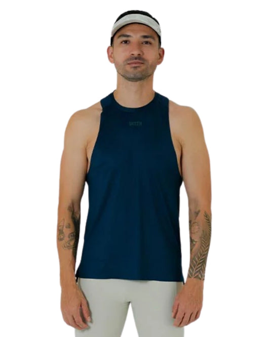 CAMISETA RUNNING SAFETTI COOLMOTION AZUL NAV MANGA SISA HOMBRE
