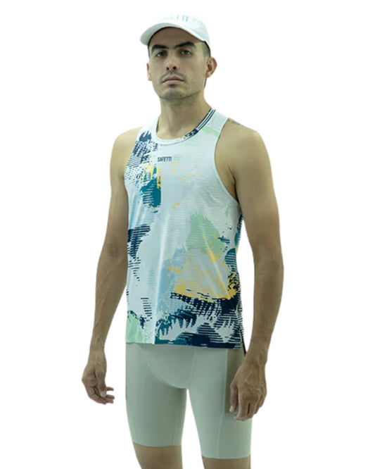 CAMISETA RUNNING SAFETTI FRACT GRIS HOMBRE