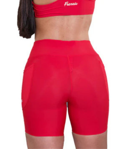 LICRA CORTA RUNNING FRENESI ROJO DAMA