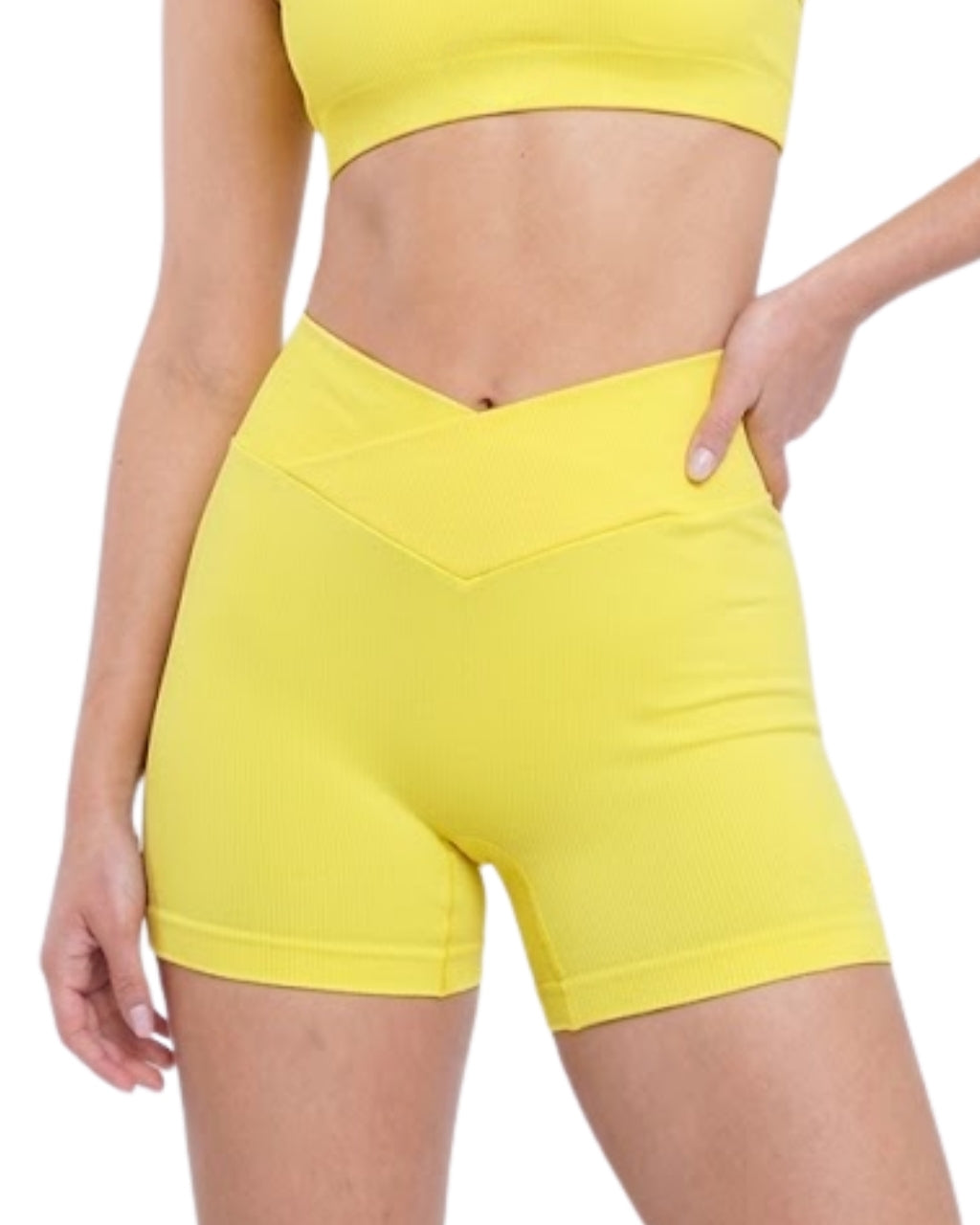 LICRA CORTA RUNNING EM AMARILLO DAMA