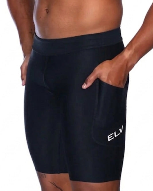 LICRA CORTA RUNNING/PADEL ELEVEN GRIS NEGRO HOMBRE