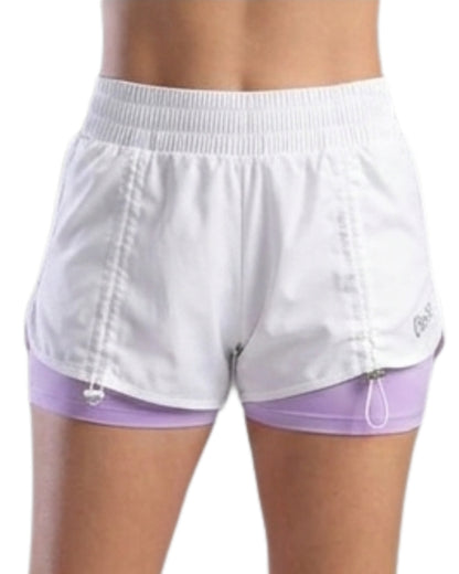 SHORT RUNNING NATIVOS CON LICRA BLANCO DAMA