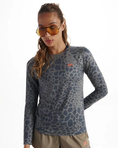 CAMISETA RUNNING ANONYMOUS HYPER SPEED LONG TEE SNAKE DAMA