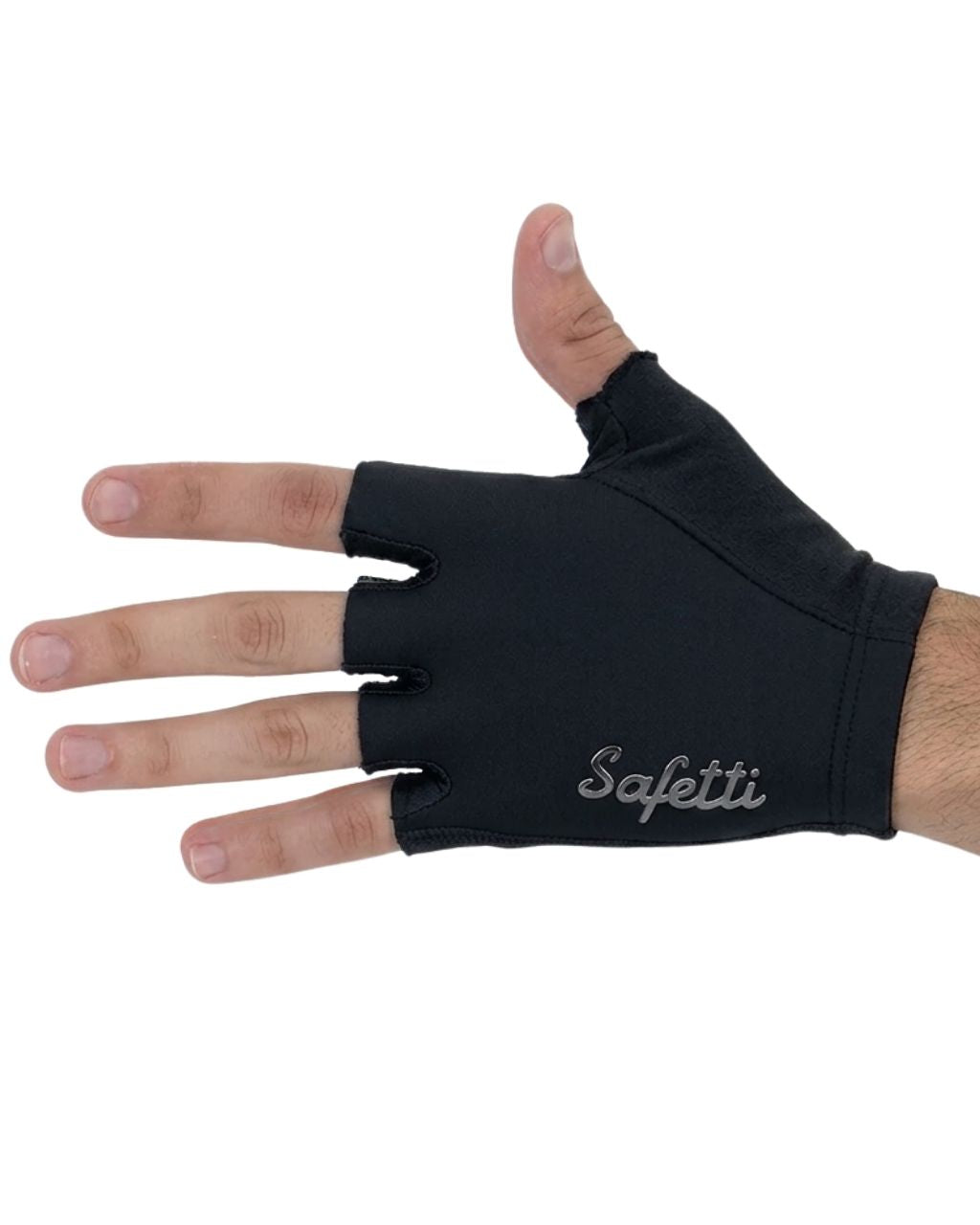 GUANTES CICLISMO SAFETTI ESSENZIALES DEDO CORTO NEGRO UNISEX