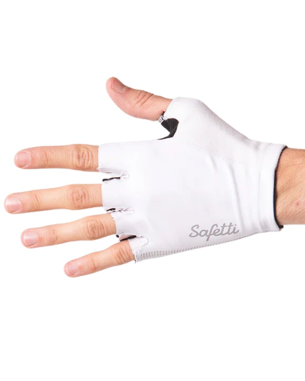 GUANTES CICLISMO SAFETTI ESSENZIALES DEDO CORTO BLANCO UNISEX