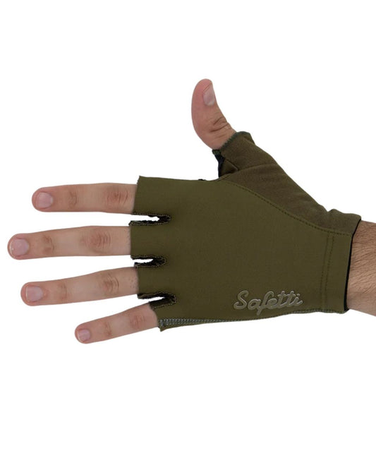 GUANTES CICLISMO SAFETTI ESSENZIALES DEDO CORTO CAFE UNISEX