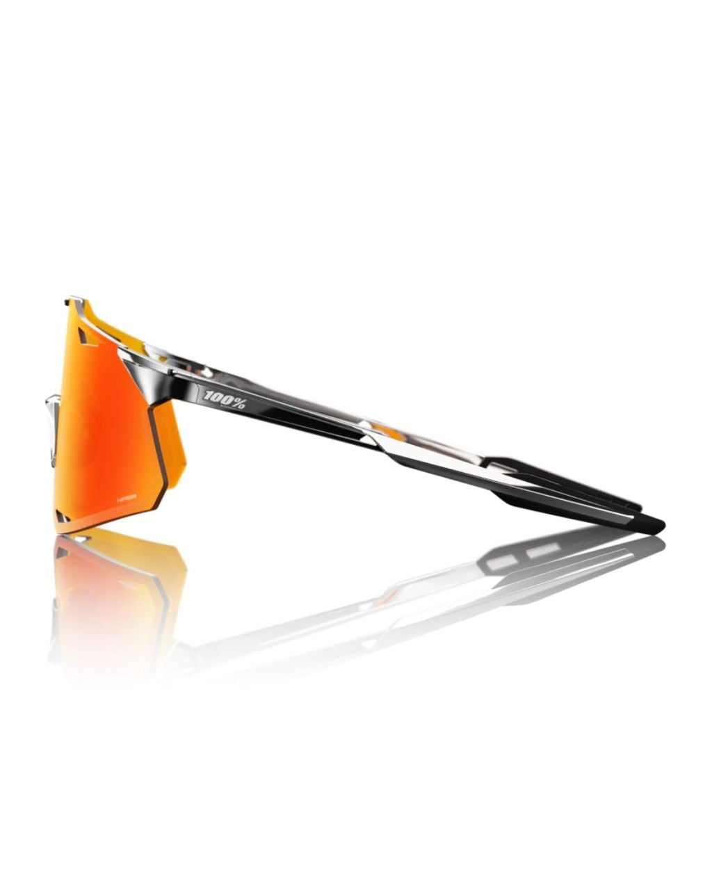 GAFAS 100% HYPERCRAFT NEGRO CRHOME LENTE HIPER ROJO ESPEJO