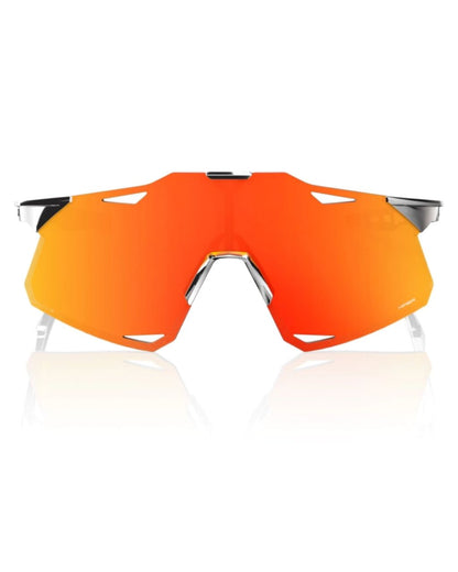 GAFAS 100% HYPERCRAFT NEGRO CRHOME LENTE HIPER ROJO ESPEJO