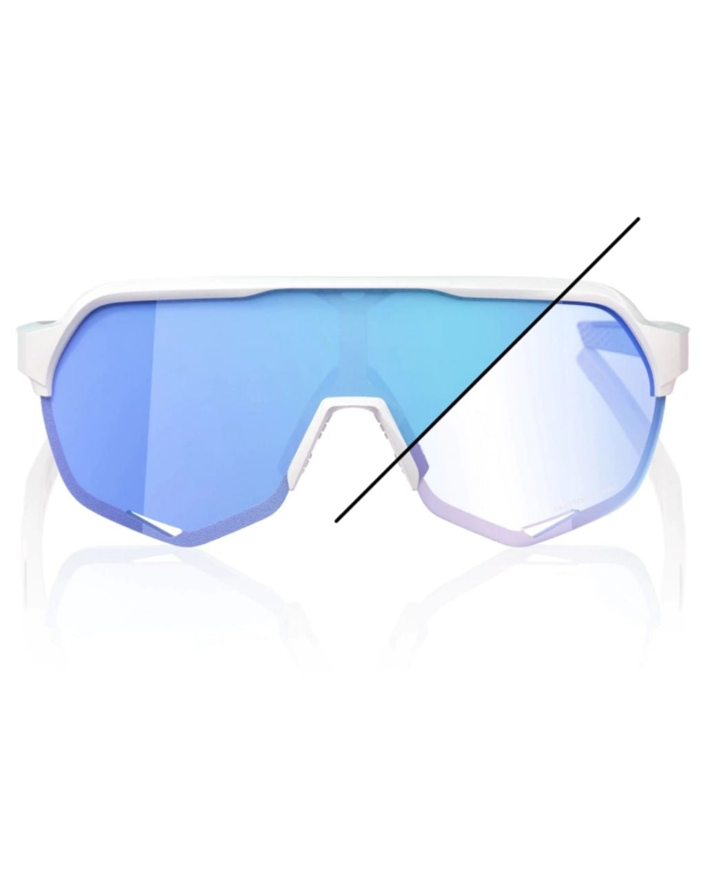 GAFAS 100% S2 BASTILLE LE BLANCO PERLA LENTE AZUL ESPEJO FOTOCROMATICO