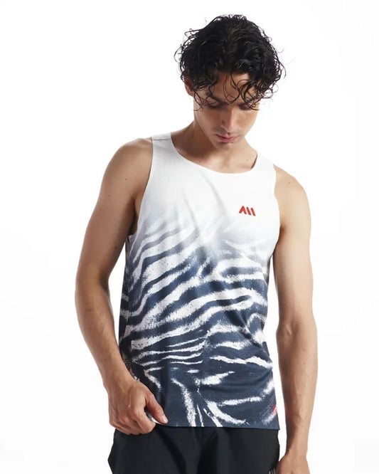 CAMISETA RUNNING ANONYMOUS SPEED VEST ZEBRA MANGA SISA HOMBRE