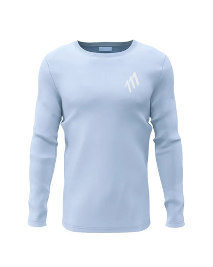 CAMISETA RUNNING 111 MANGA LARGA CELESTE HOMBRE