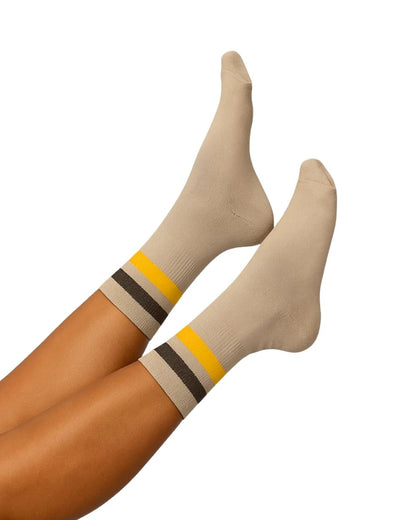MEDIAS TABA COMPRESION LINEAS CAFE UNISEX