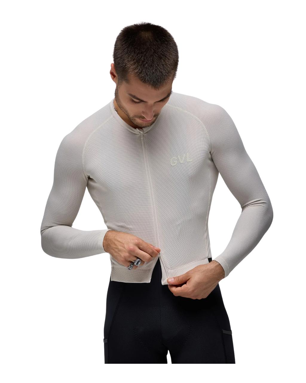 JERSEY ML GIVELO HOMBRE  MODERN CLASSIC WAFFLE LS JERSEY - MOON
