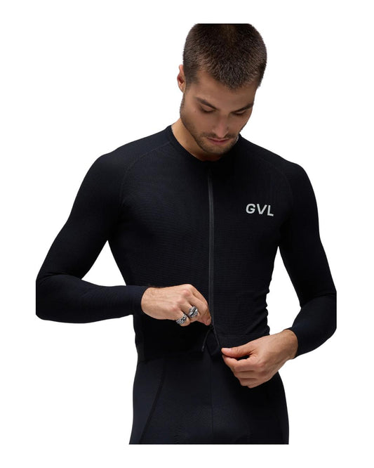 JERSEY ML GIVELO HOMBRE  MODERN CLASSIC WAFFLE LS JERSEY - BLACK