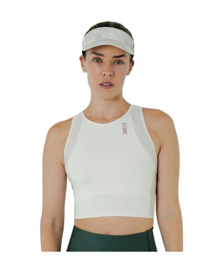 TOP RUNNING/PADEL SAFETTI  POCKET IVORY DAMA