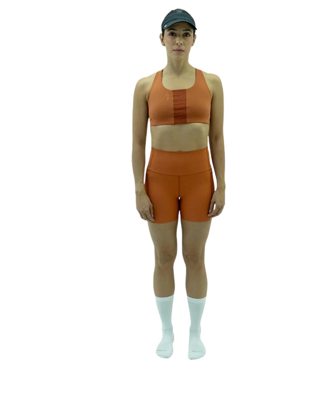 LICRA CORTA RUNNING TITÁN CUT  SAFETTI CARROT DAMA