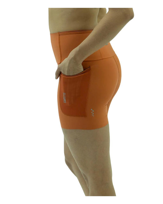 LICRA CORTA RUNNING TITÁN CUT  SAFETTI CARROT DAMA