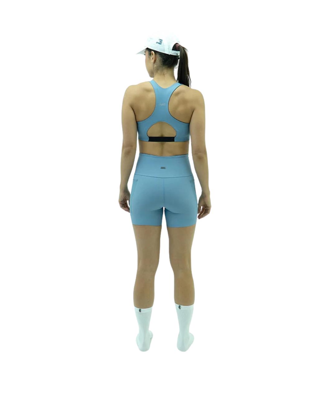 LICRA CORTA RUNNING TITÁN CUT SAFETTI AZUL POLVO DAMA