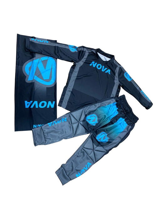 UNIFORME BMX NIÑOS CELESTE / NEGRO UNISEX