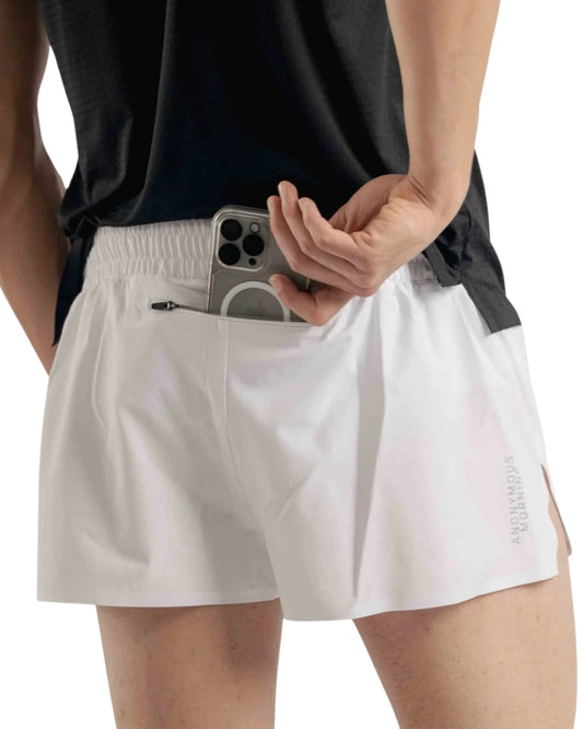 PANTALONETA RUNNING ANONYMOUS RACE SPEED BLANCO HOMBRE