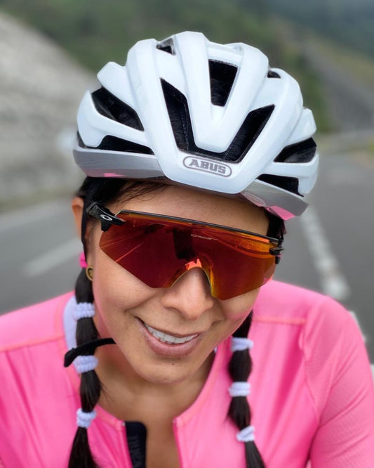 CASCO RUTA ABUS STORMCHASER BLANCO/ PLATEADO