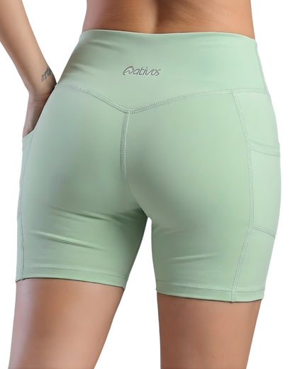 LICRA CORTA RUNNING NATIVOS BIKER VERDE DAMA