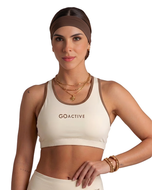 TOP RUNNING GO ACTIVE BASICO MARFIL DAMA