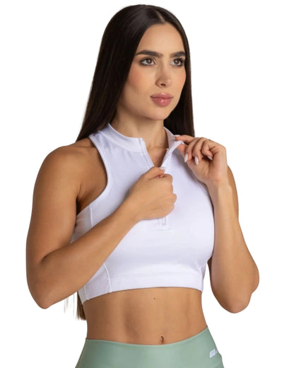 TOP RUNNING GO ACTIVE CREMALLERA BLANCO DAMA