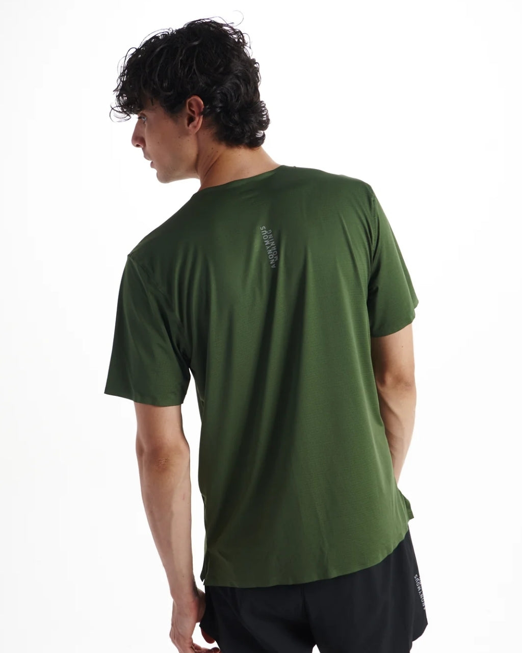 CAMISETA RUNNING ANONYMOUS HYPER SPEED TEE VERDE MILITAR HOMBRE