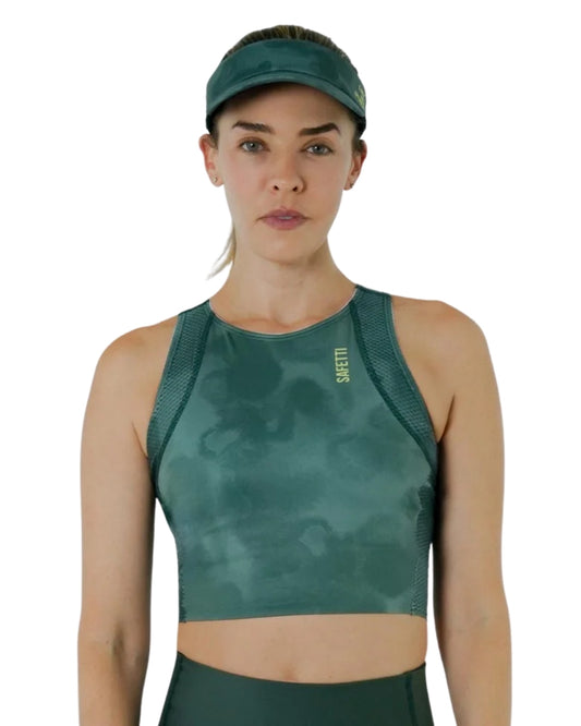 TOP RUNNING/PADEL SAFETTI POCKET DESERT OLIVA DAMA