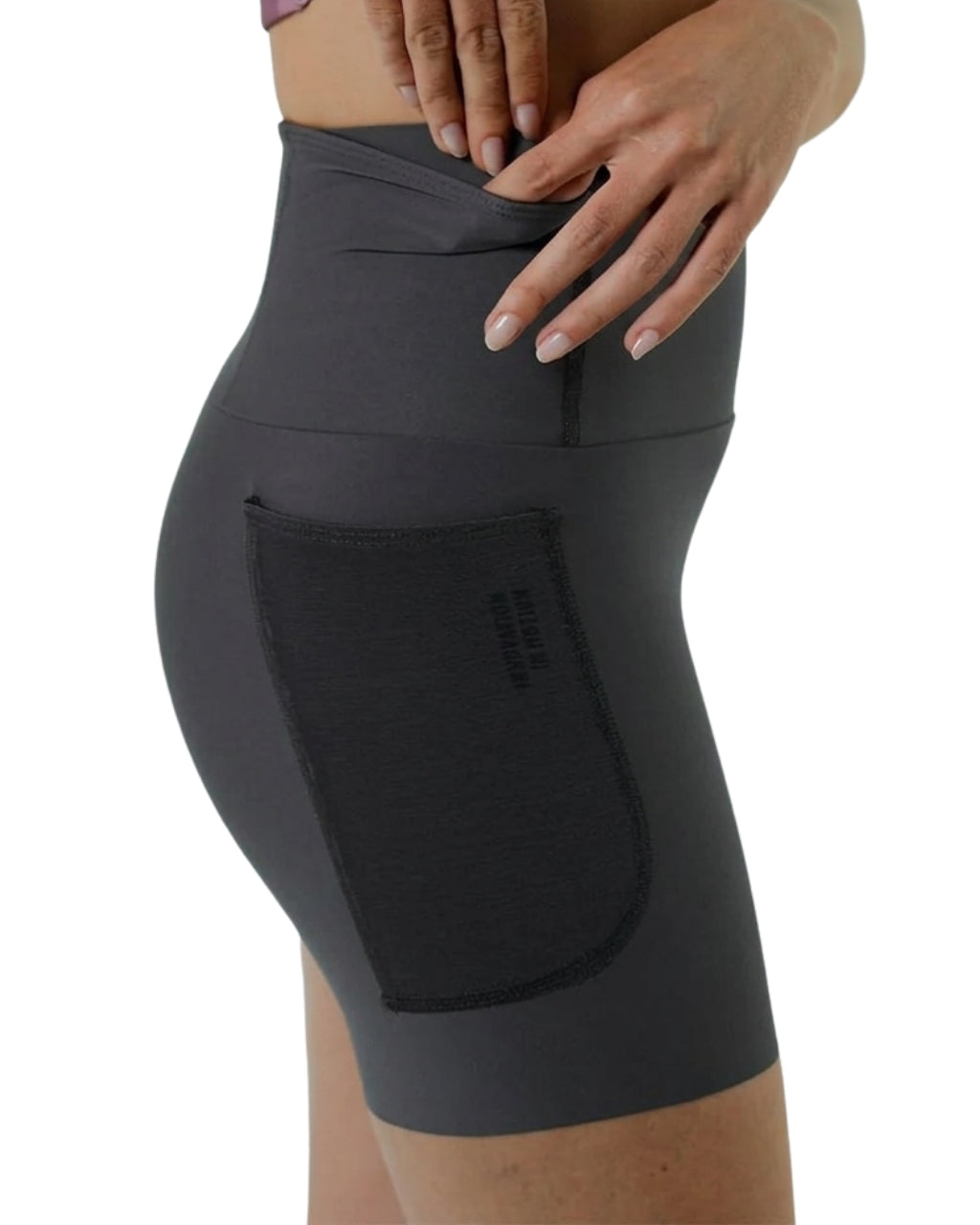 LICRA CORTA RUNNING TITÁN CUT SAFETTI GRIS OSCURO DAMA