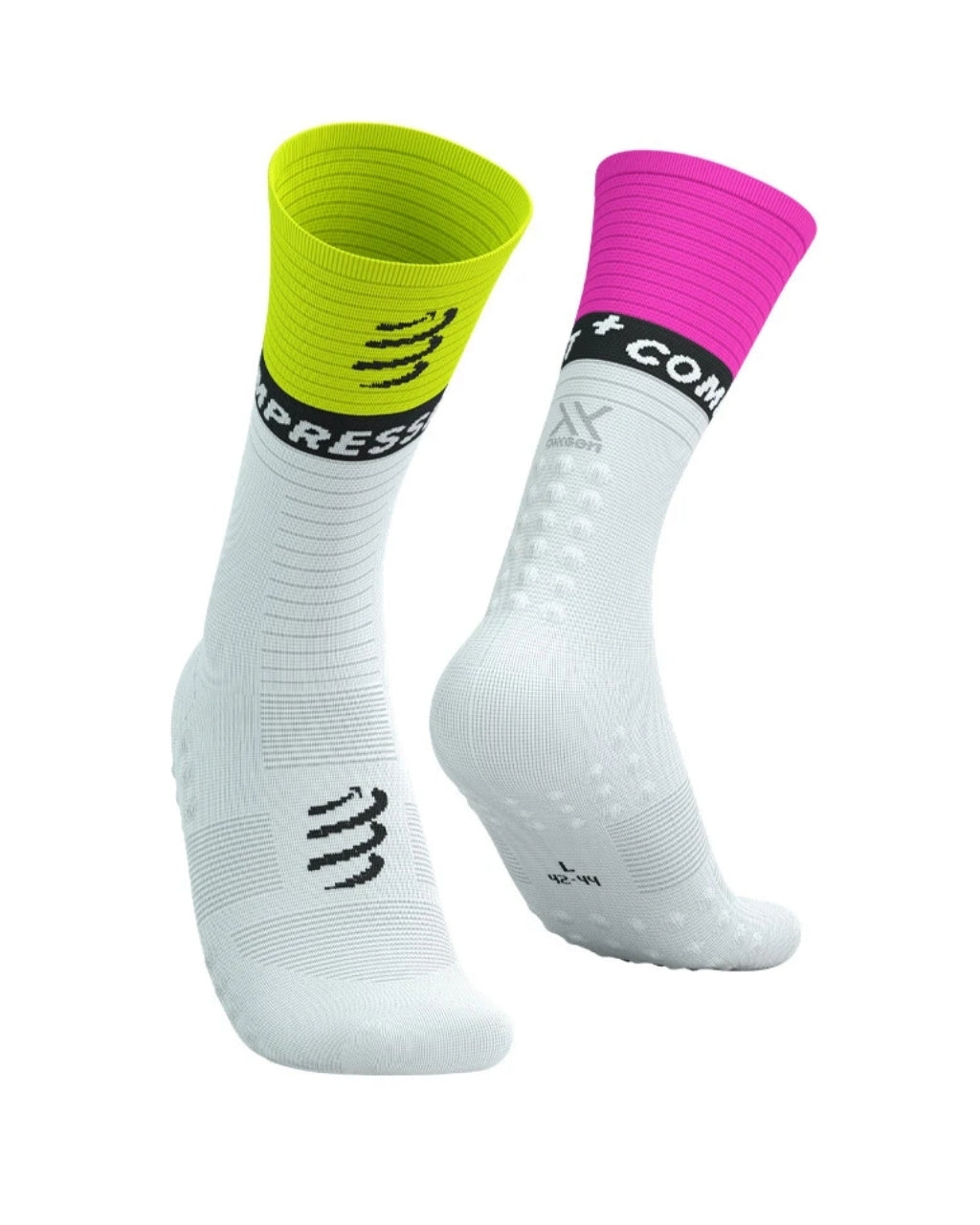 MEDIAS COMPRESSPORT PRO RACING SOCKS NEON - FUCSIA UNISEX