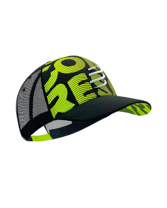 GORRA COMPRESSPORT TRUCKER NEGRO/VERDE UNISEX