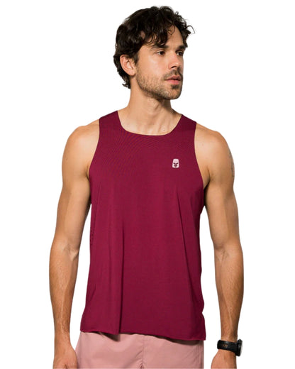 CAMISETA RUNNING NO RULES SEAMLESS BERENJENA MANGA SISA HOMBRE