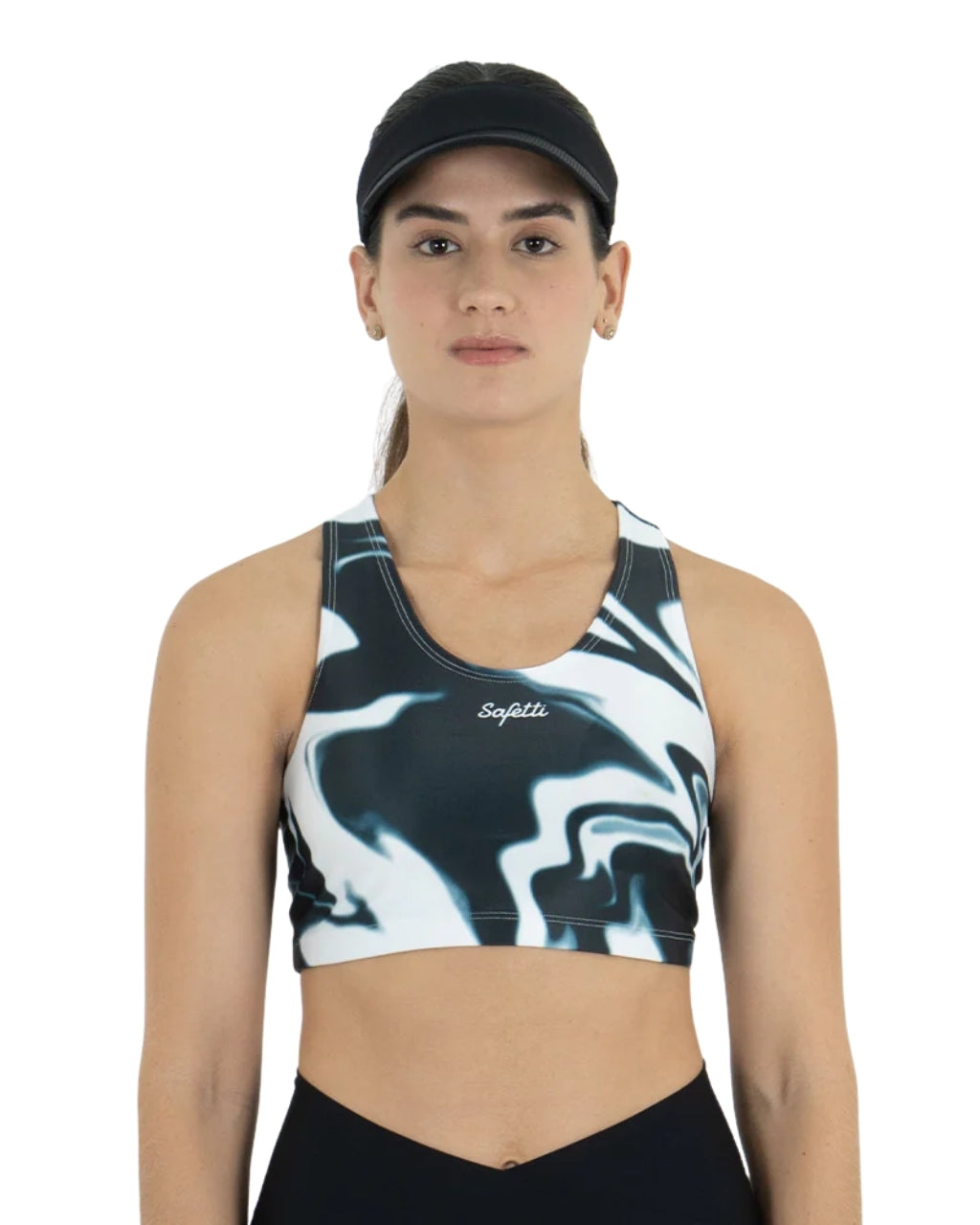 TOP RUNNING DIFFUSE SAFETTI BLACK DAMA